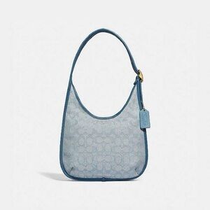 COACH Ergo Signature Jacquard C2588 Brass/Marble Blue Azure shoulder bag